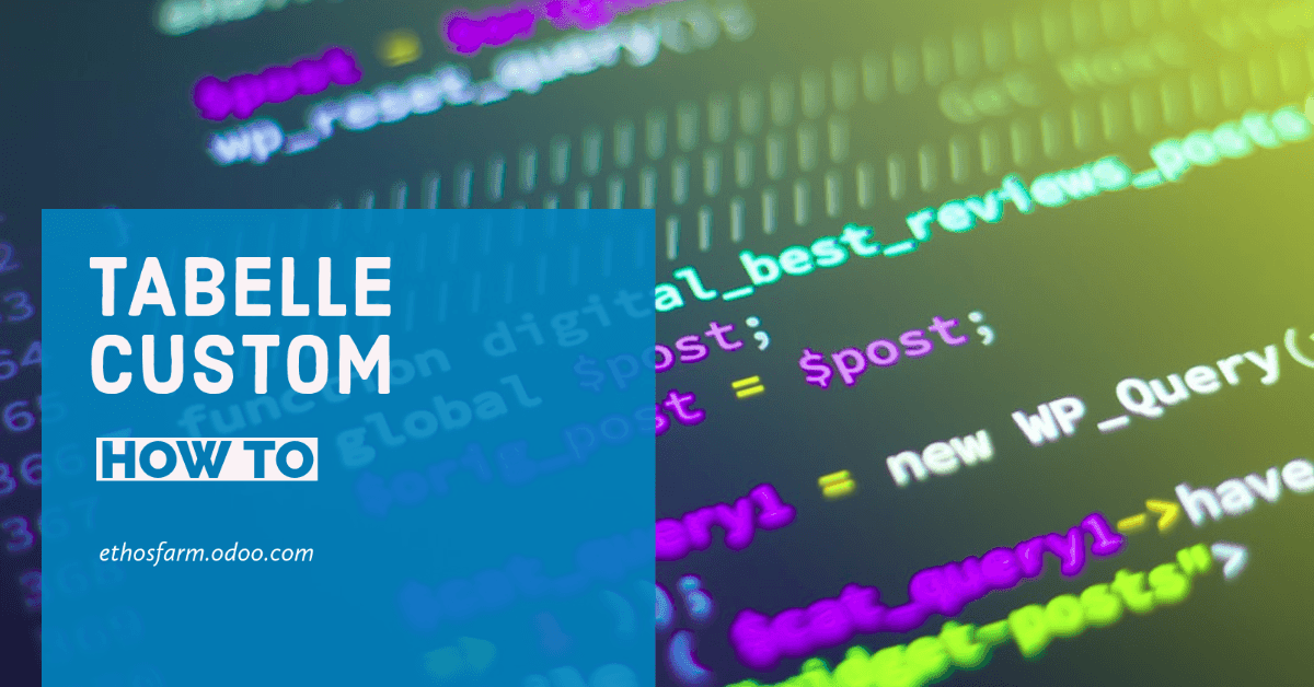 Odoo: Come esporre una tabella creata?