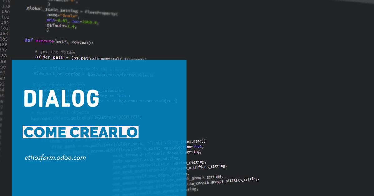 Come creare e usare un Dialog in Odoo